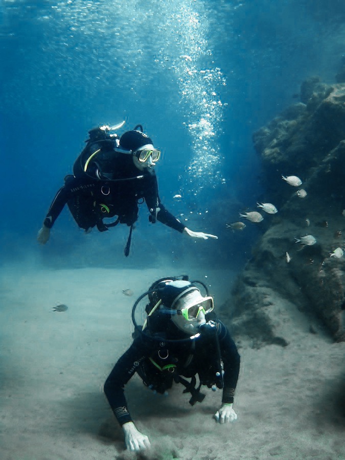 Buceando juntos en Lanzarote
